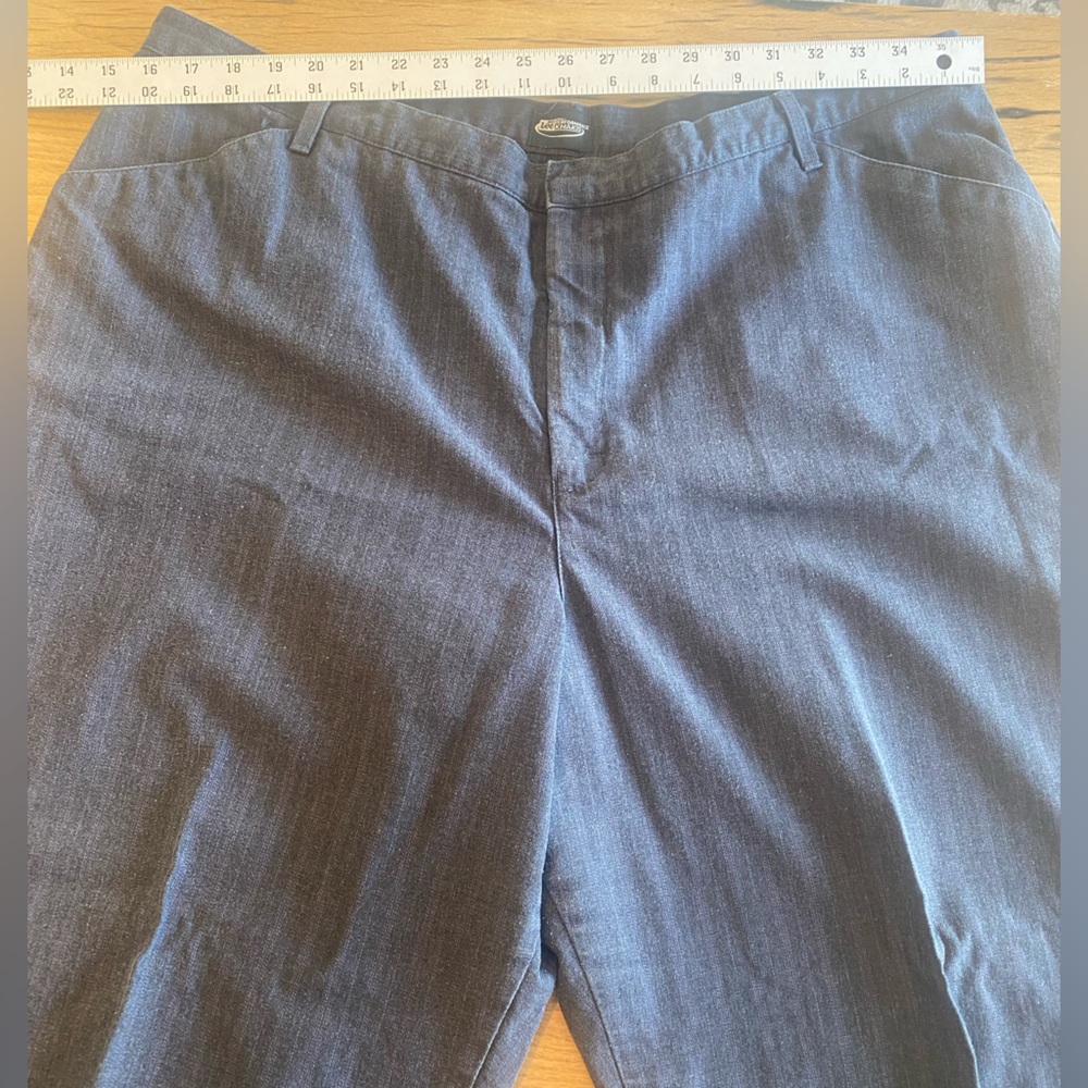 Lee Performance Khakis Stripe Gray Wide Leg Women’s 26 Preloved - Picture 4 of 8